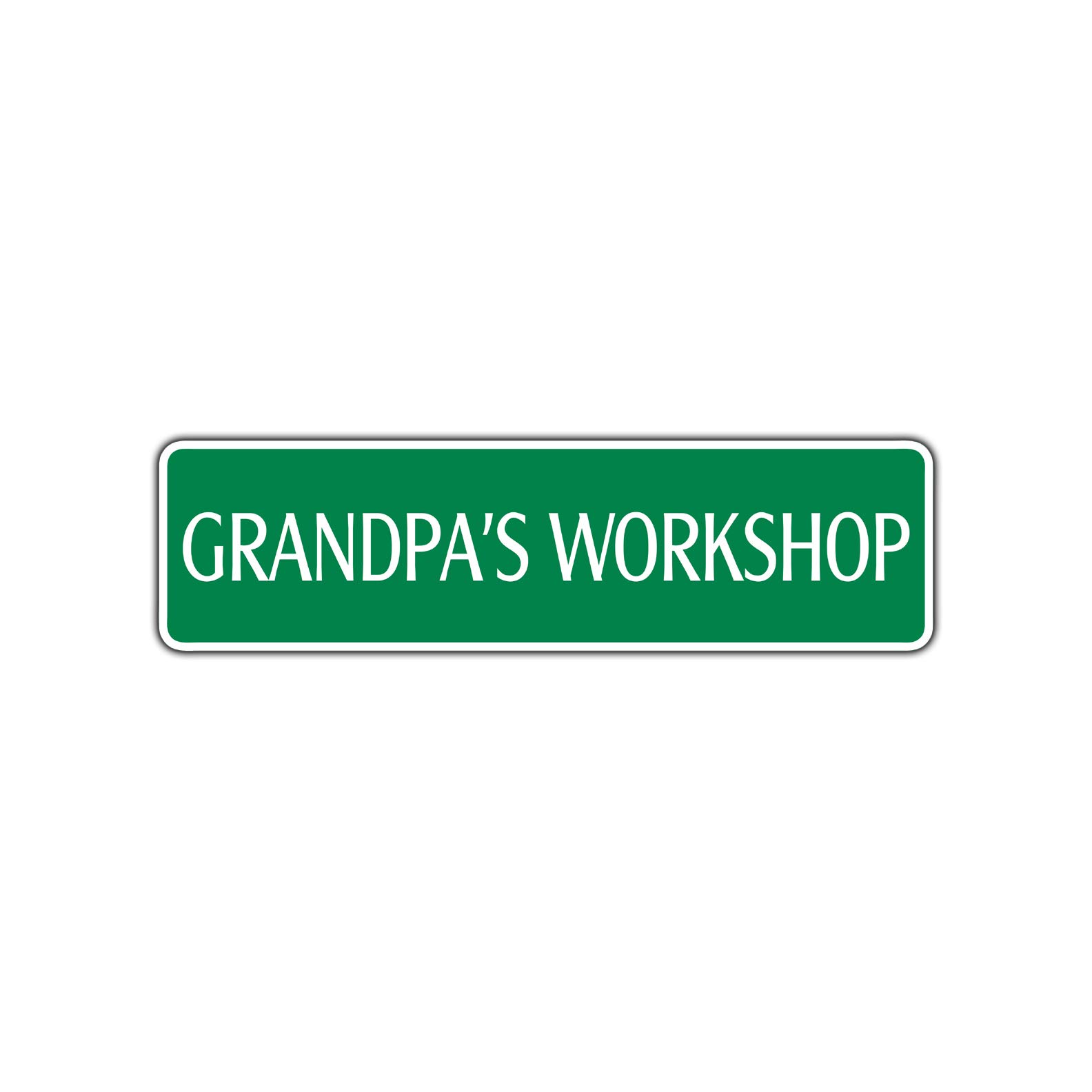 Vintage Grandpa's Workshop Metal Street Sign - Rustic Garage Decor for Man Cave, Basement Bar & Shop Repair - 4x18 Inch Wall Art - Perfect for Home, Office & Gifts