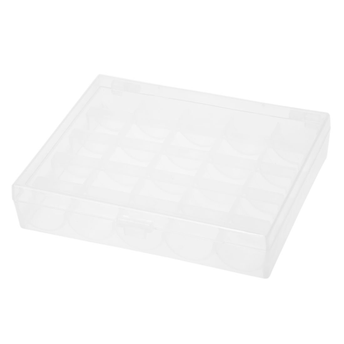 YISRAEL Clear Bobbin Box Organizer - Translucent Sewing Thread Storage Case for Spools - Perfect for Crafting, Quilting & DIY Projects