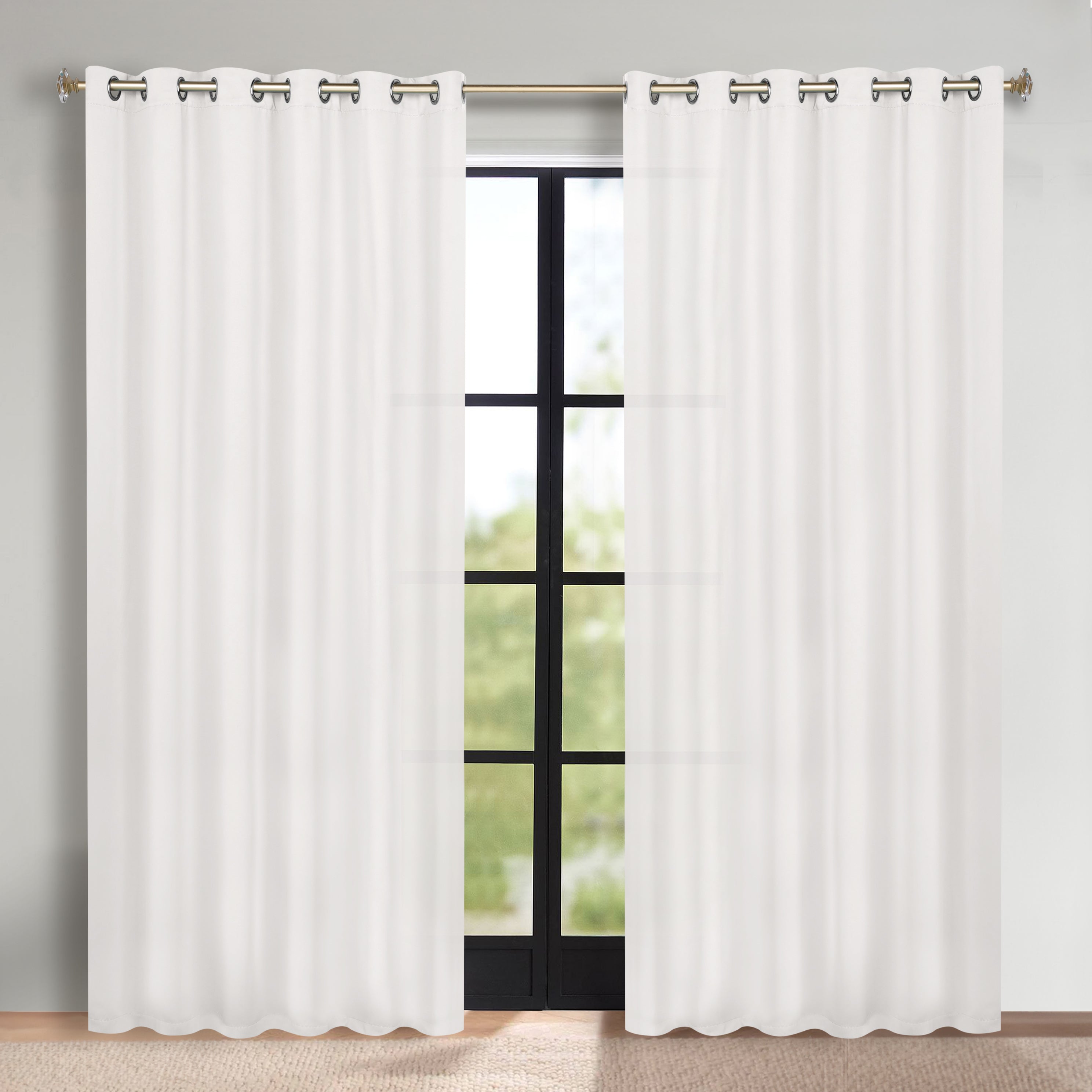 Blackout Curtains Set of 2 - Machine Washable, Room Darkening, Noise Reducing & Thermal Insulated for Bedroom, Nursery & Home Theater