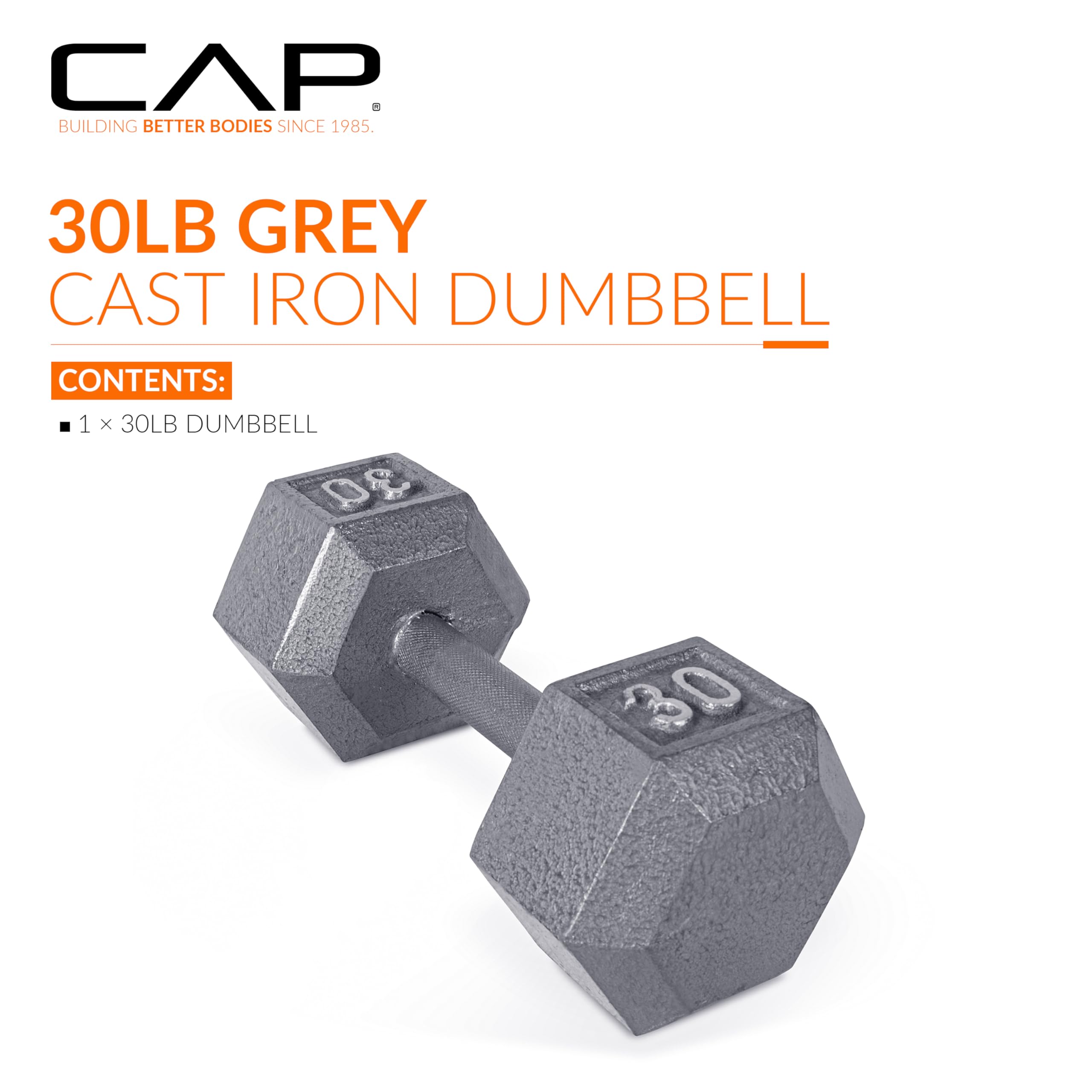 CAP Barbell Cast Iron Hex Dumbbell Set - 5-50 lbs Weight Options for Home Gym, Strength Training & Workouts