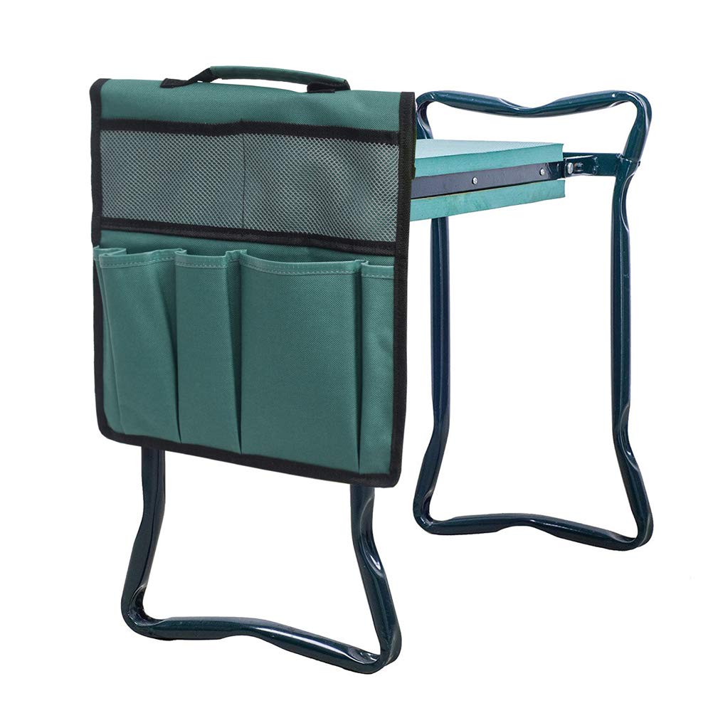 **Portable Garden Kneeler Tool Bag with Multiple Pockets - Durable Oxford Cloth Folding Mesh Gardening Tool Pouch for Outdoor Planting, Weeding & Landscaping - Perfect for Gardeners & DIY Enthusiasts**