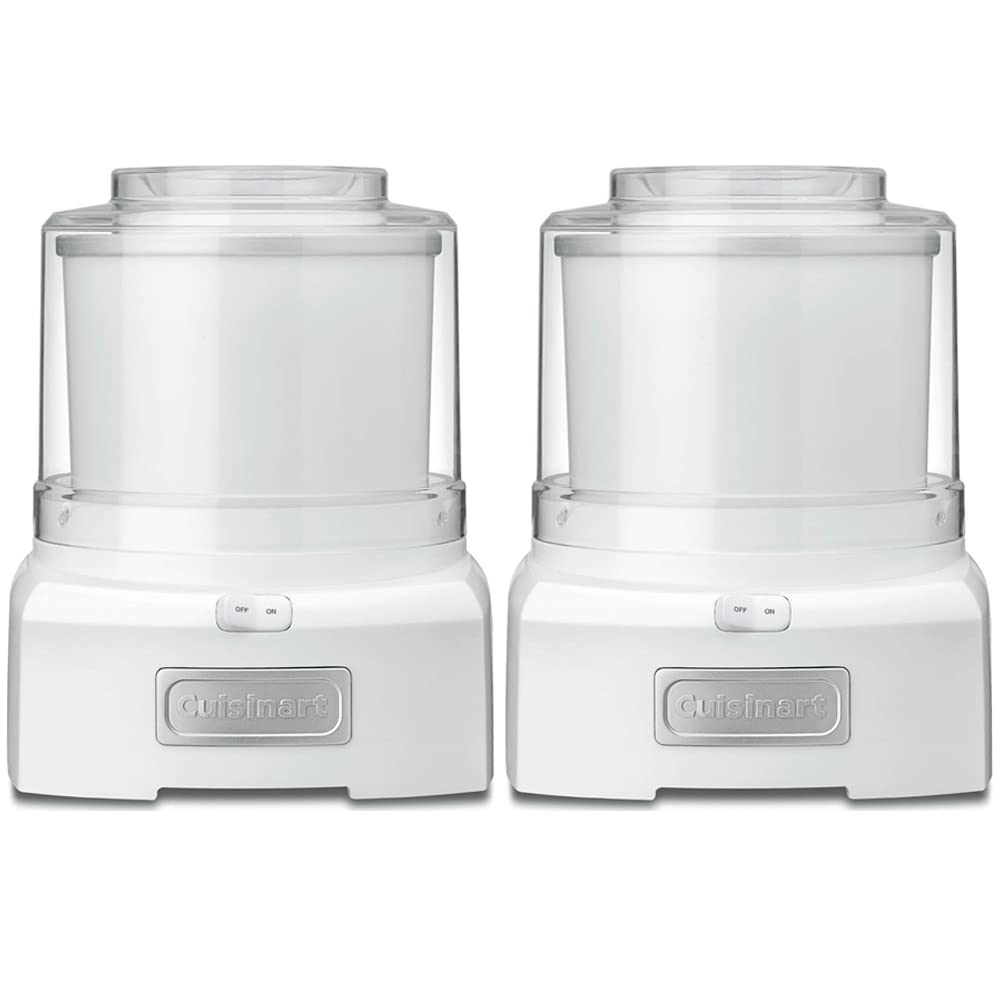Cuisinart ICE-21P1 Frozen Yogurt Maker, Ice Cream & Sorbet Machine - 2 Pack Set for Home Kitchen | Perfect for Parties, Dessert Making & Summer Treats