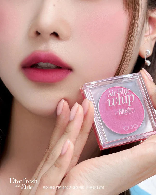 CLIO Air Blur Whip Blush 3g - Lightweight Cream Blush for Natural Flush | Korean Beauty Makeup for Cheeks | Perfect for Daily Wear & Special Occasions