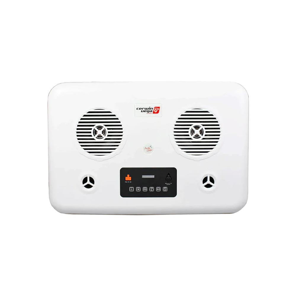 Cerwin Vega CVC65R 55QT Red Cooler with 6.5 Inch 2-Way Marine Speakers, Bluetooth Streaming, USB Phone Charger & 10-Hour Battery - Perfect for Beach Parties, Boating & Outdoor Adventures