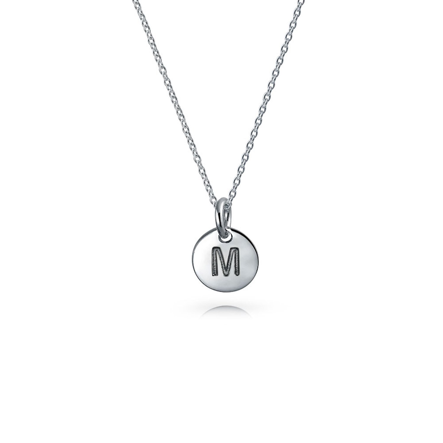 Tiny ABC Letter Pendant Necklace - .925 Sterling Silver for Women & Teens | Minimalist Jewelry for Daily Wear