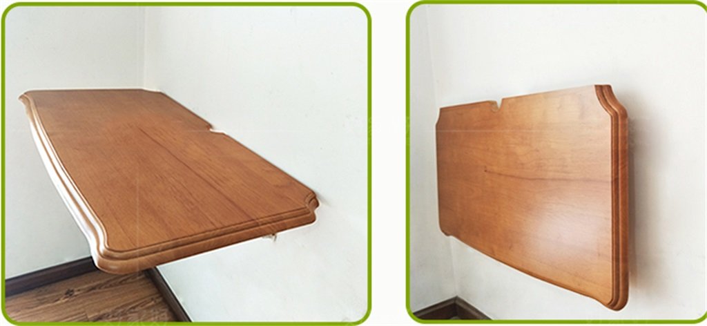 Compact Wooden Folding Wall-Mounted Drop Leaf Table - 31.5