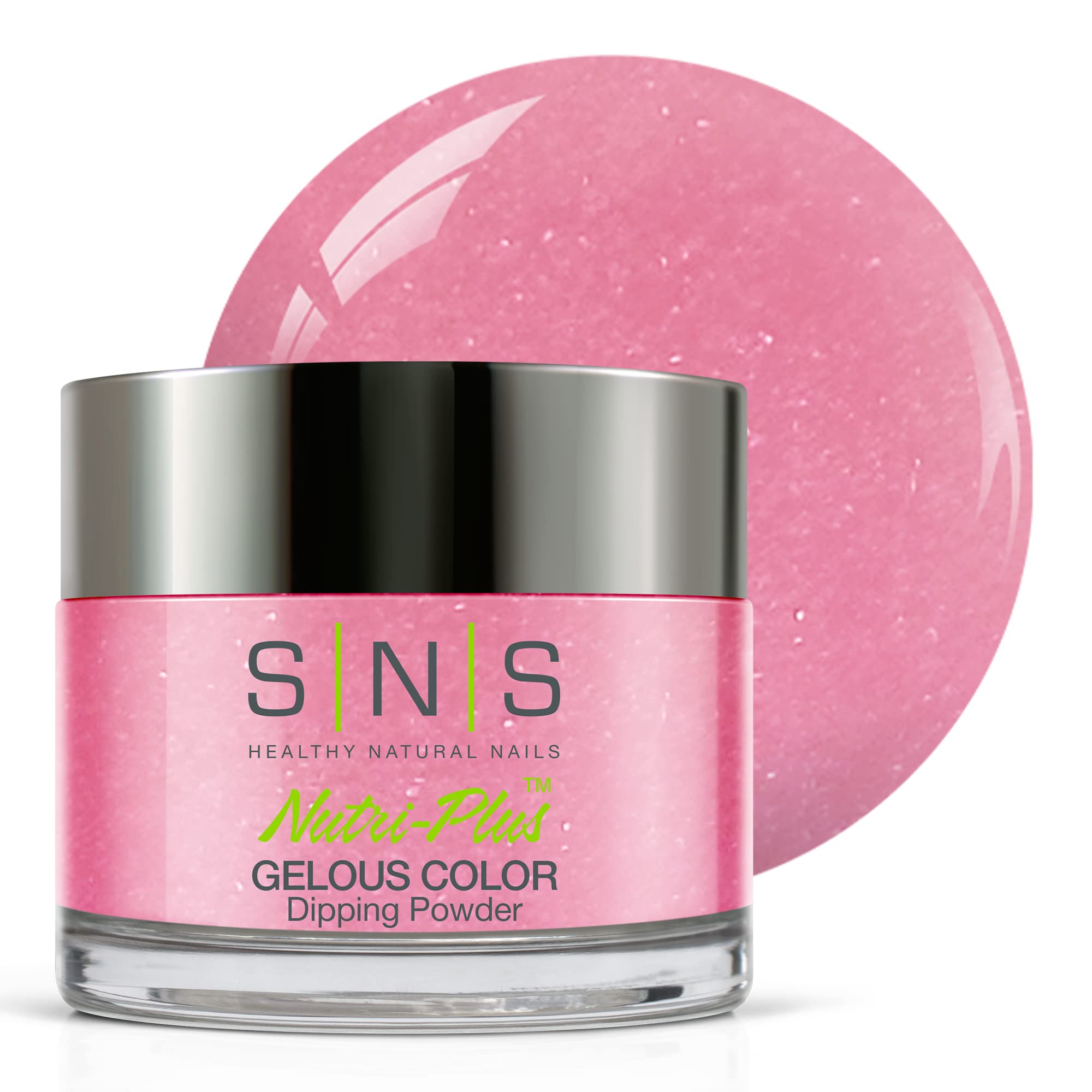 SNS Nail Dip Powder - Gelous Color Dipping Powder in Begonia (Pink Shimmer) - Long-Lasting 14-Day Acrylic Nail Polish - Odor-Free, No UV Lamp Needed - 1oz - Perfect for Salon, Home Manicures & Nail Art Designs