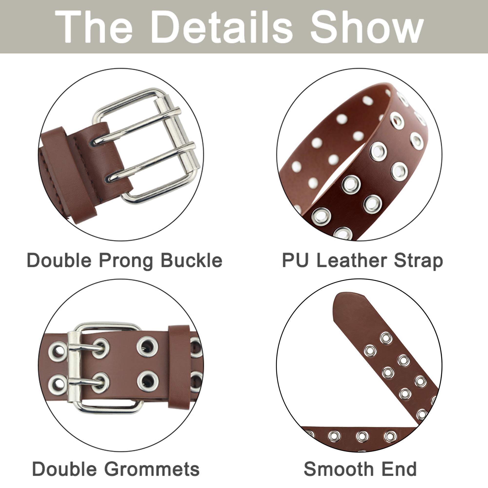 Premium Genuine Leather Belts for Women & Men - Adjustable Double Hole Design - Classic Black Dress & Casual Belt for Office, Jeans, Dresses - Perfect for Everyday Fashion & Formal Wear - Durable Leather Accessory for Work, Parties & Special Occasions | Ideal for Business Attire, Date Nights & Travel Essentials