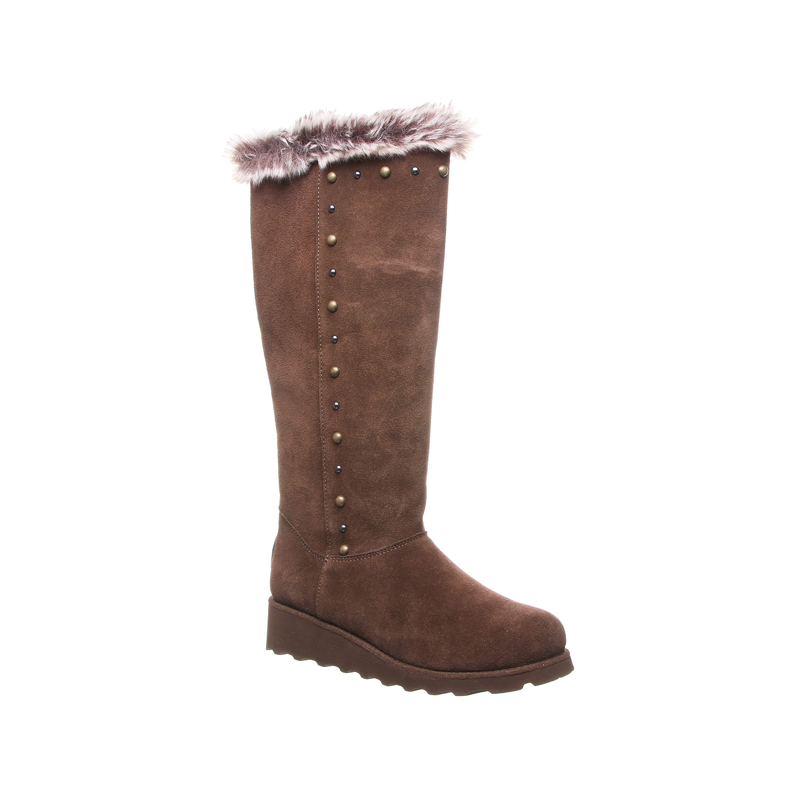 BEARPAW Women's Dorothy Slip-On Winter Boots - Classic Suede, Multiple Colors | Cozy & Comfortable for Snow, Casual Outings & Cold Weather Wear