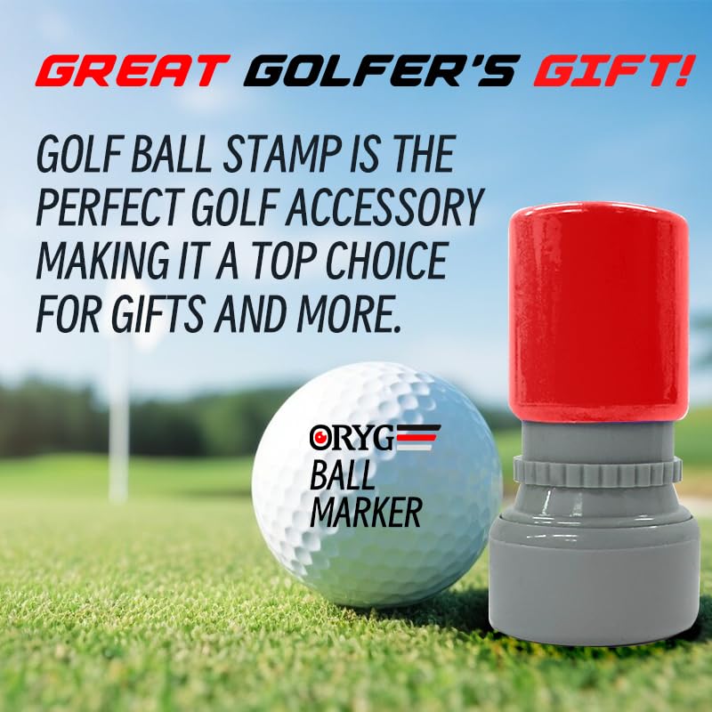 Personalized Golf Ball Stamp Kit - Custom Engraved Golf Ball Marker with Ink Bottle - Durable & Easy to Use - Perfect Golf Gift for Men & Women - Great for Tournaments, Practice & Personalized Golf Accessories