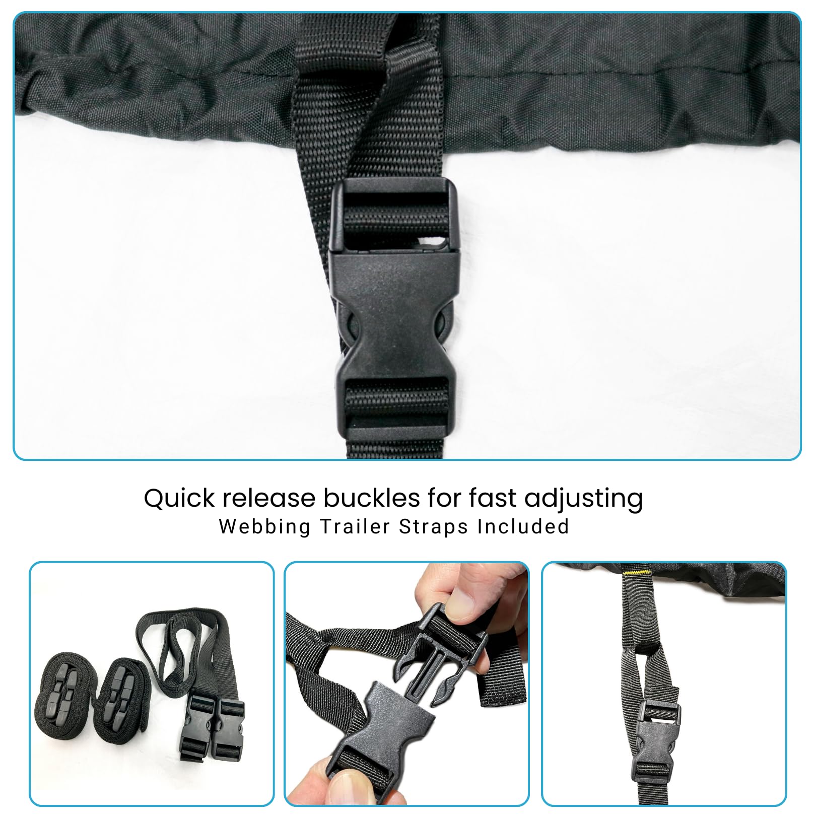 Waterproof 600D Heavy Duty Polyester Jet Ski Cover - Trailerable PWC Cover for 116