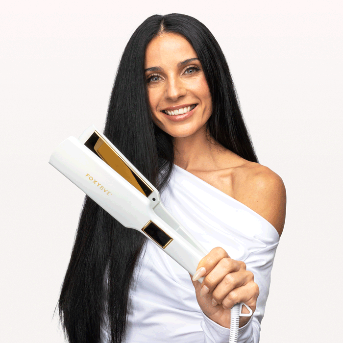 Pearl Gold Titanium 1.75 Inch Flat Iron Hair Straightener - Professional Salon-Grade Styling Tool for Smooth, Shiny Hair at Home