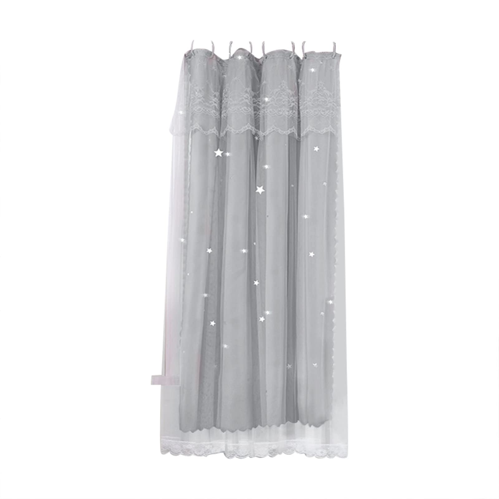 Double Layer Thermal Insulated Solid Color Curtains with Hanging Rings - Sun Blocking & Privacy Drapes for Living Room, Bedroom, Blackout Window Treatment