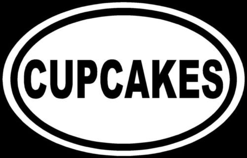 Funny Cupcakes Die-Cut Vinyl Decal Stickers for Cars, Windows, Laptops, MacBooks, Tool Boxes & Smooth Surfaces - Perfect for Car Decor, Office Humor & Personalizing Devices