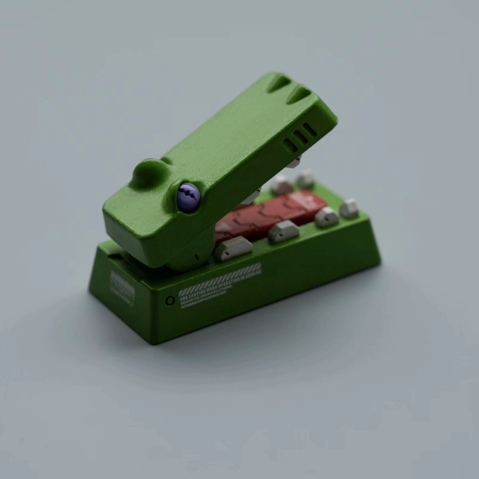 Handmade PBT Mechanical Keyboard Keycaps - Artistic 2U Backspace Key with Open/Close Crocodile Design for Custom Keyboard Decoration | Perfect for Gaming, Typing & Mechanical Keyboard Enthusiasts
