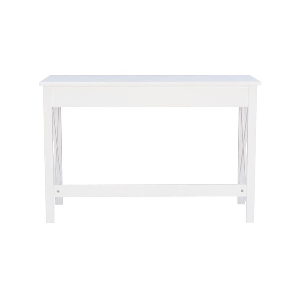 Linon Dalton Wood Laptop Desk in Antique White - Portable Writing Table for Home Office, Bed, Couch - Compact Computer Stand for Work, Study, Gaming & Reading