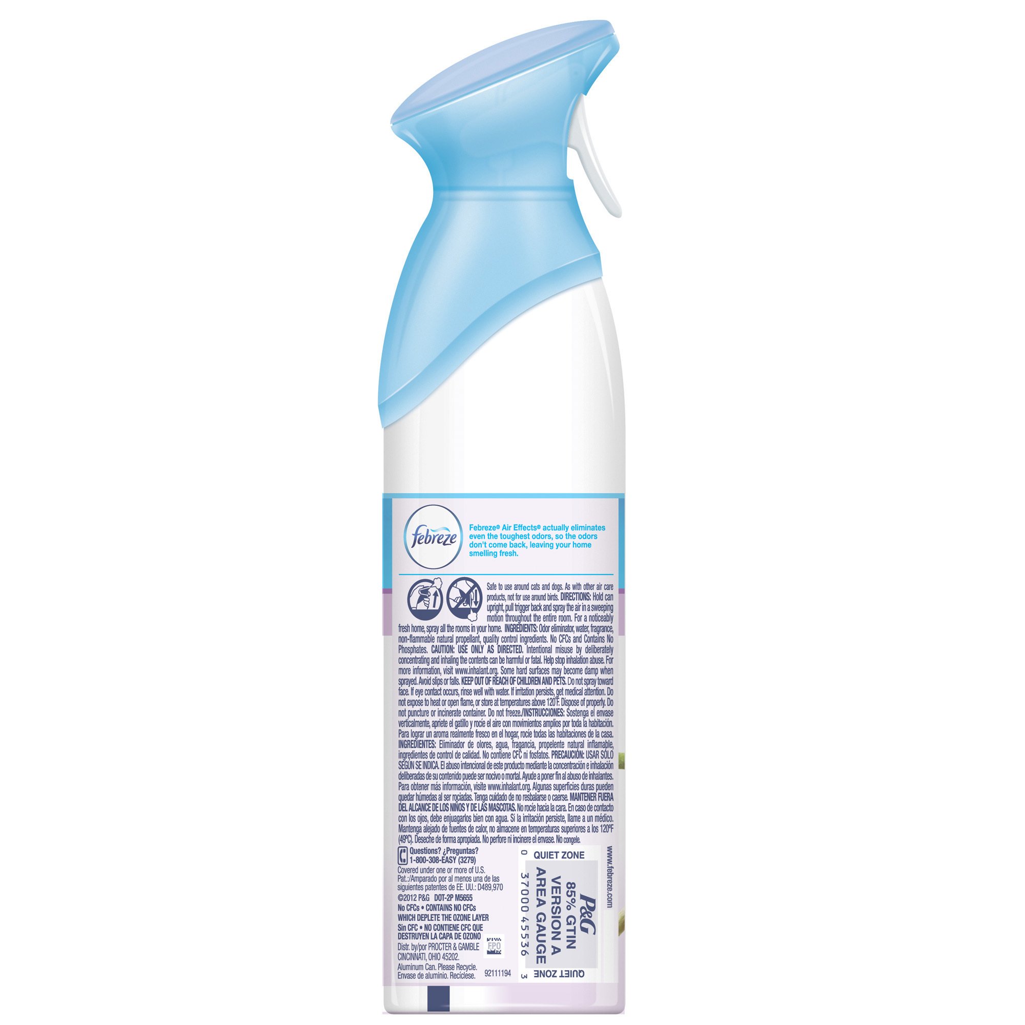 Febreze Air Freshener Spray, Gain Original Scent - 6 Pack (2 Count x 9.7 Oz Each) - Eliminate Odors in Home, Car, Office & Bathroom - Long-Lasting Freshness for Everyday Use