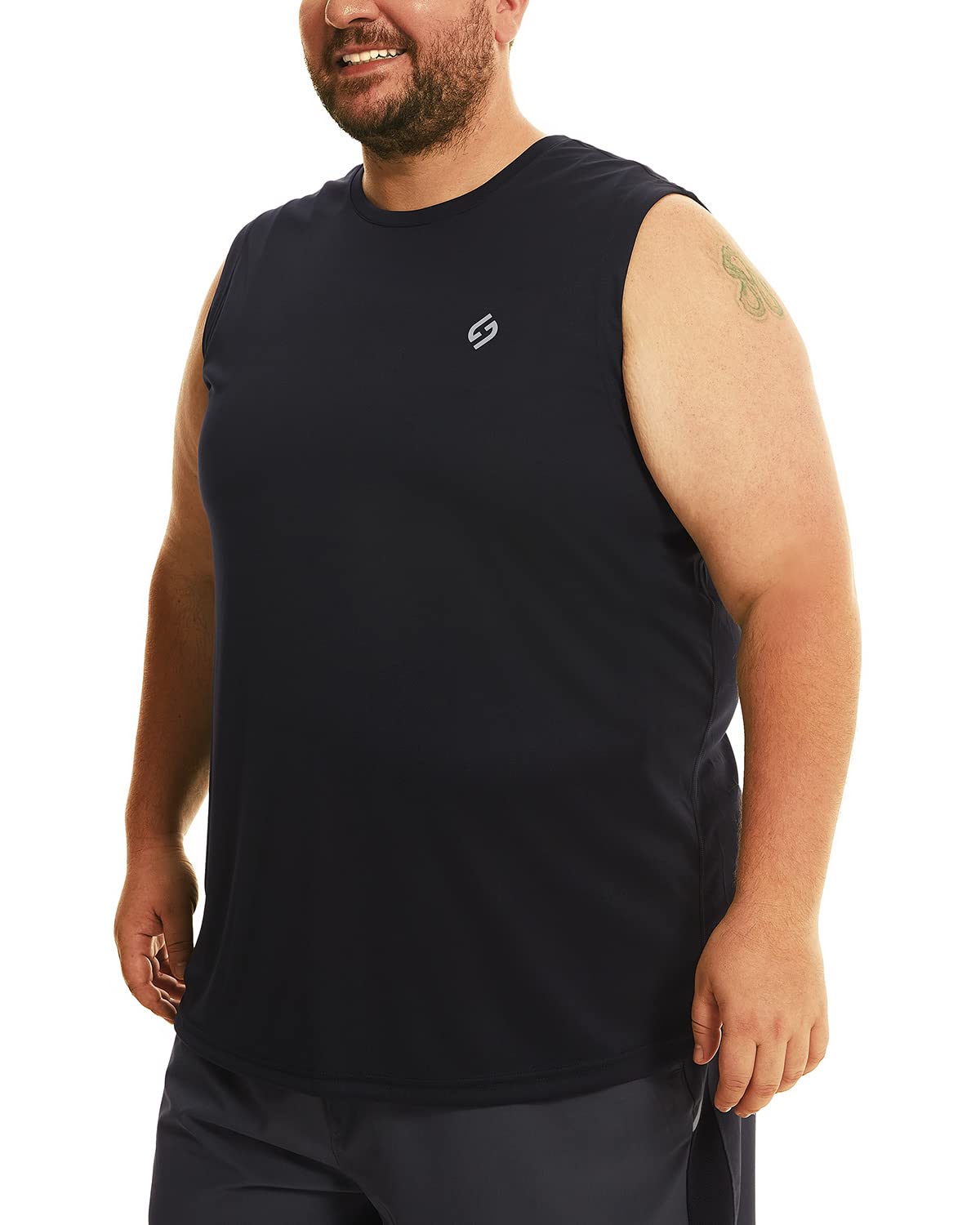 HOdo Big and Tall Men's Moisture Wicking Tank Top Undershirt - 3XL to 6XL - Comfortable Athletic Wear for Gym, Running & Summer Outdoor Activities