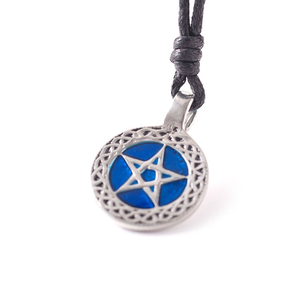 Pentagram Star Silver Pewter Charm Necklace Pendant - Gothic Jewelry for Women, Wiccan Pagan Spiritual Accessories - Perfect for Rituals, Meditation & Alternative Fashion