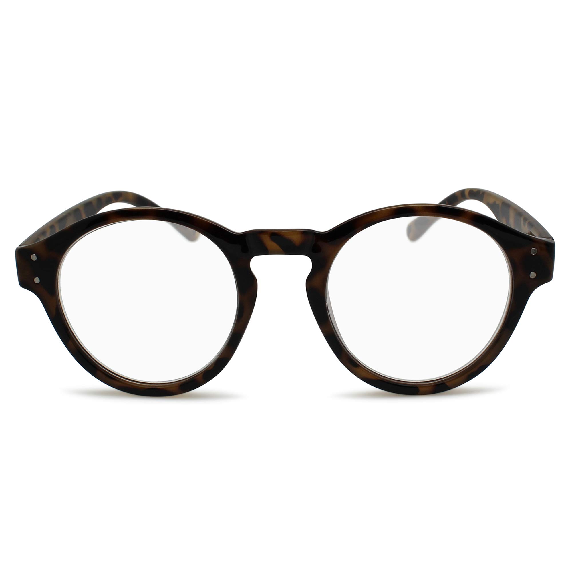 2SeeLife Classic Round Retro Reading Glasses - Vintage Style Readers for Women & Men - Perfect for Reading, Crafts & Computer Work