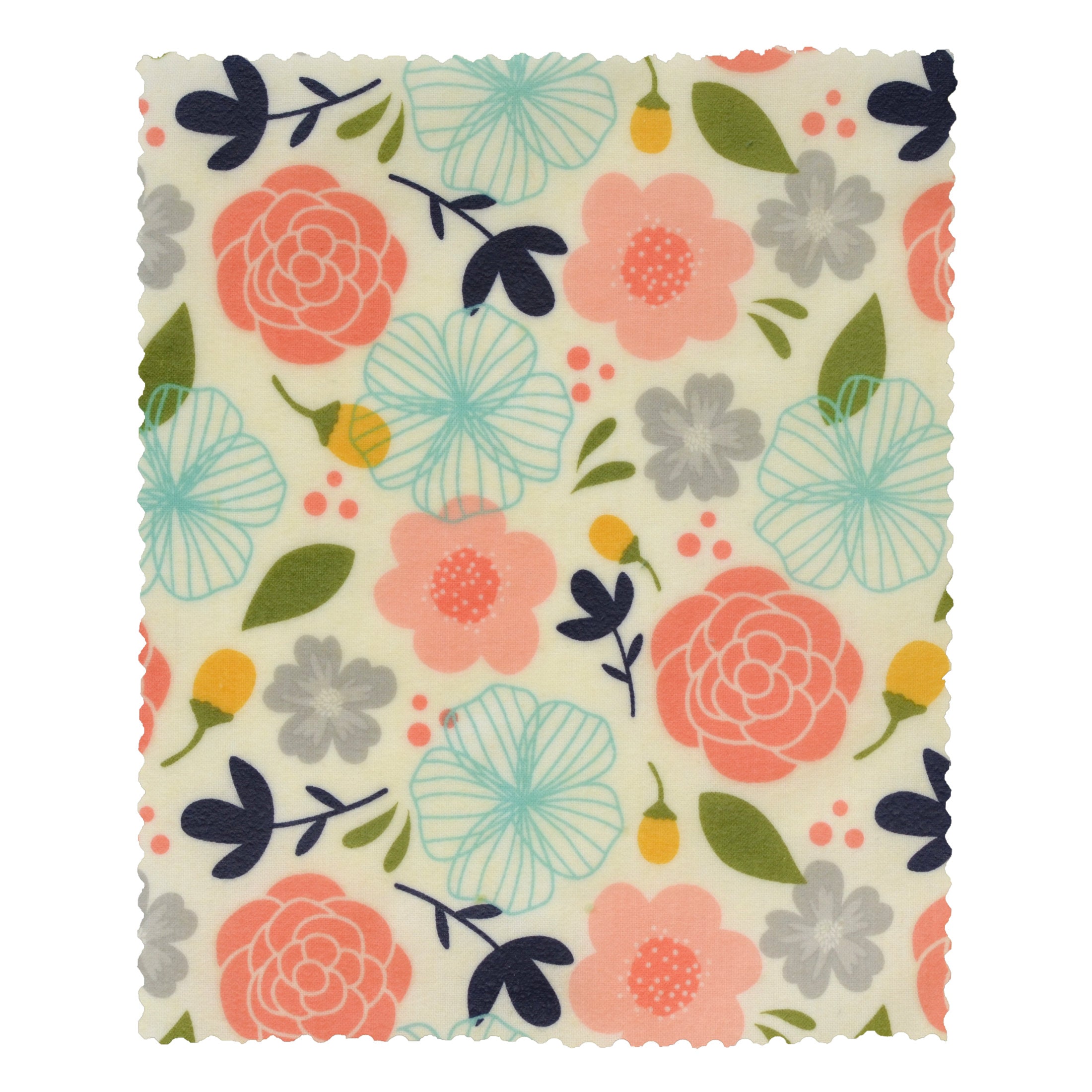 Organic Beeswax Food Wraps - Eco-Friendly Reusable Peachy Blue Small Size | Perfect for Sandwich Wrapping, Cheese Storage & Lunchbox Organization