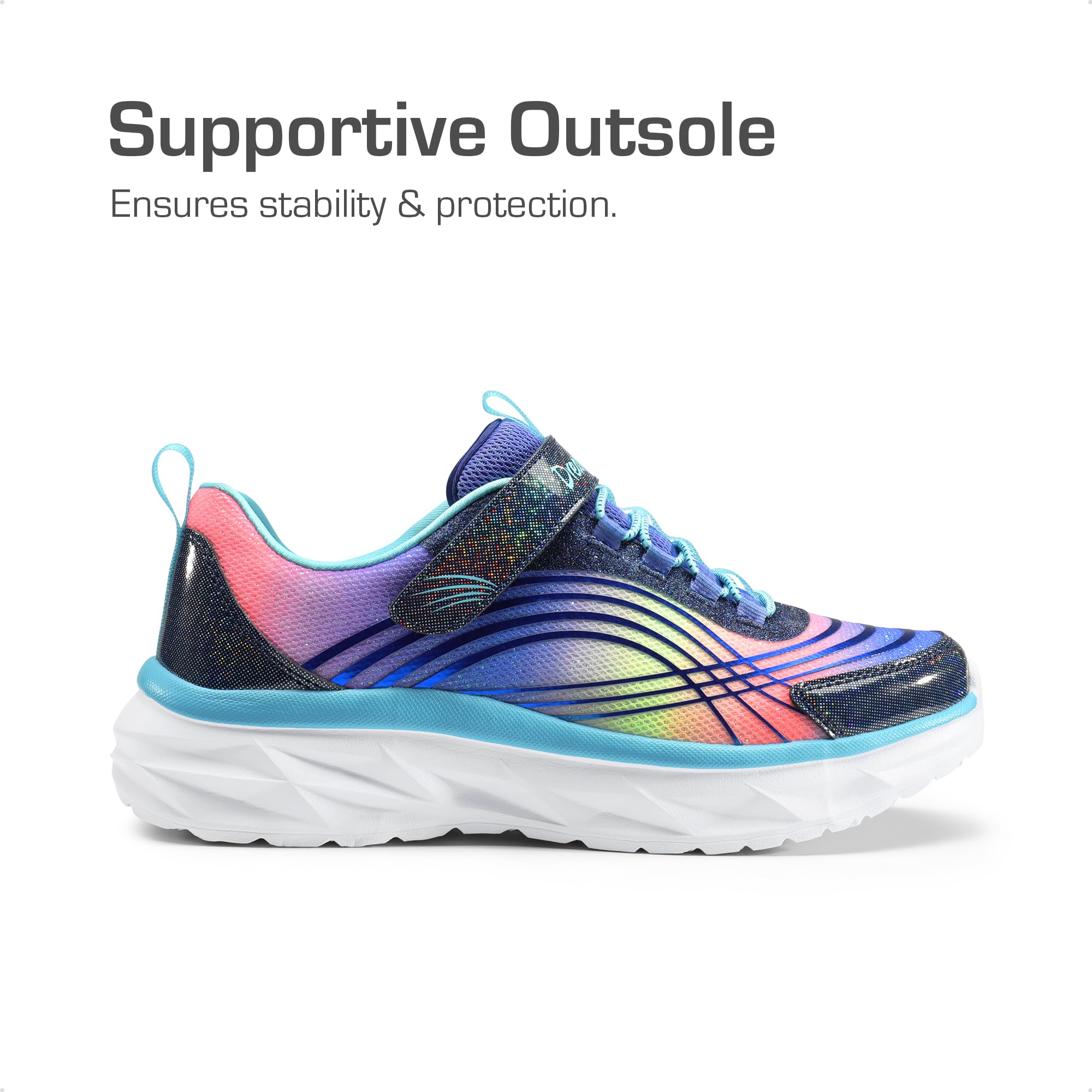 DREAM PAIRS Girls Sneakers - Sparkle ColorBurst Lightweight Running Shoes for Kids | Tennis, Casual Walking & Playtime Shoes for School, Sports & Everyday Wear