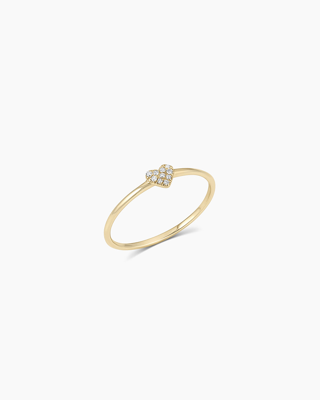 Exquisite Diamond Pavé Heart Ring - 14K Gold or Sterling Silver, Elegant Gift for Women - Perfect for Valentine's Day, Anniversary & Romantic Occasions