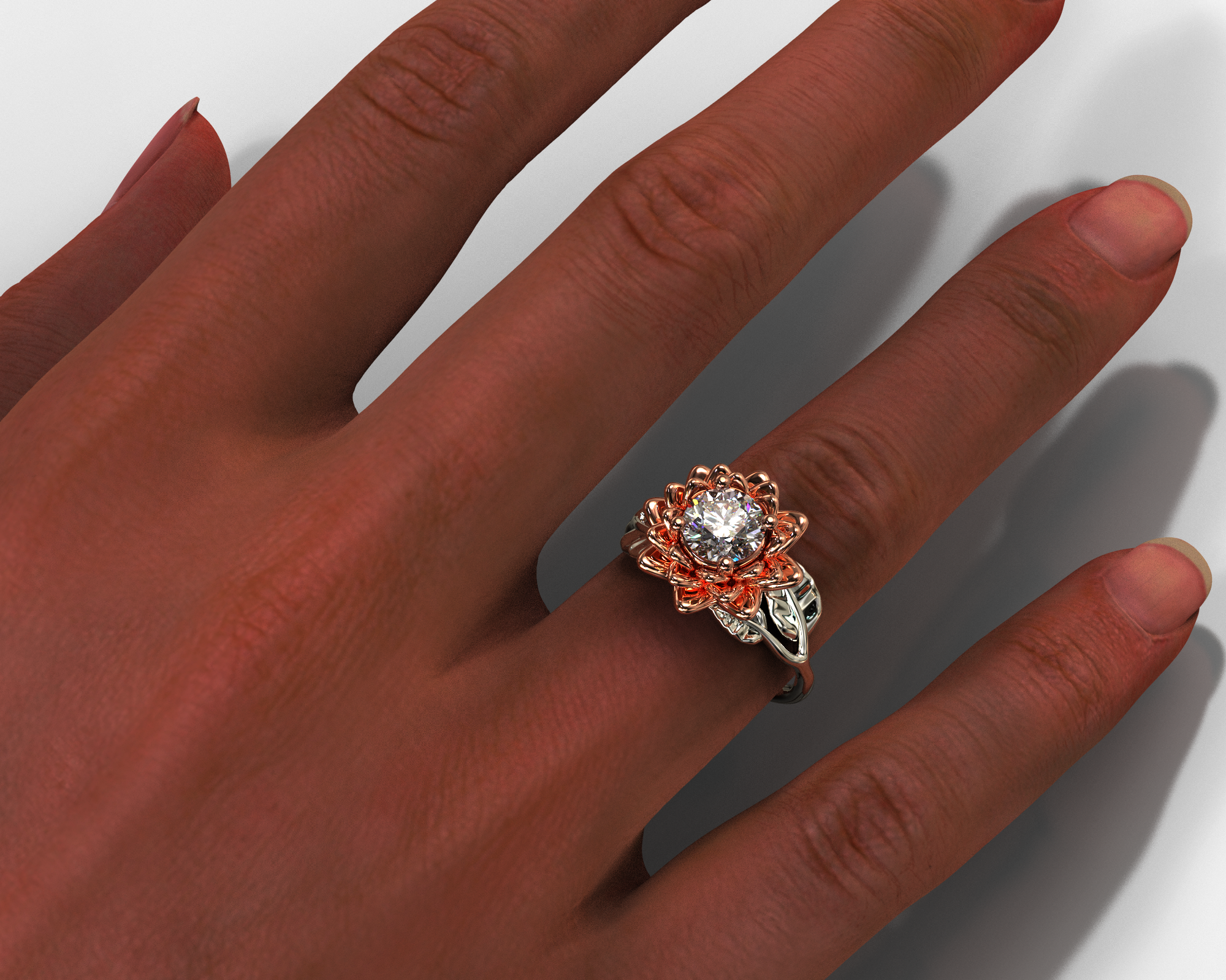 Stunning 2-Tone Gold Moissanite Engagement Ring for Women – Perfect for Proposals, Weddings & Anniversaries