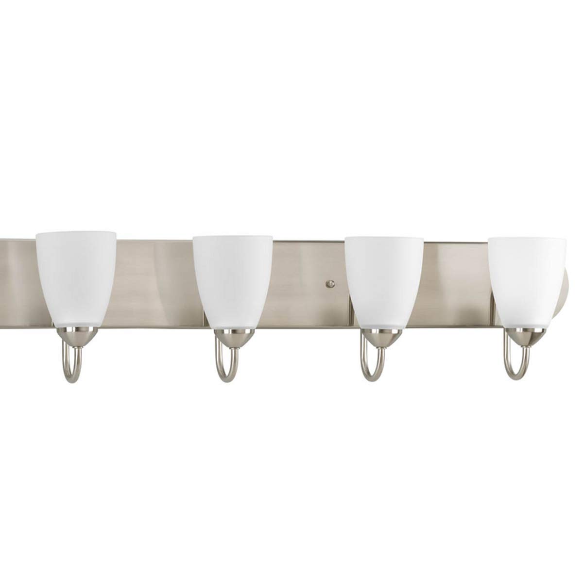 6-Light Brushed Nickel Bathroom Vanity Light with Etched Glass - Elegant Traditional Style for Bathroom, Powder Room, and Dressing Area Lighting