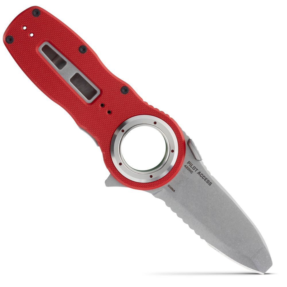NRS Pilot Access Knife - Compact Folding Knife with Stainless Steel Blade for Outdoor, Camping, Hiking & Survival Gear | Perfect for Cutting Ropes, Fishing Lines & Emergency Situations