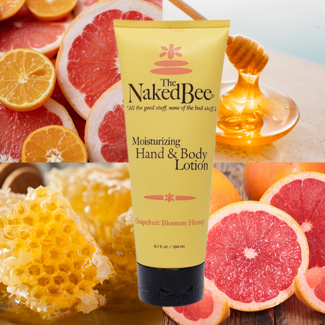 The Naked Bee Grapefruit Blossom Honey Hand & Body Lotion 6.7oz - Moisturizing & Nourishing for Dry Skin - Perfect for Daily Use at Home, Office & Travel