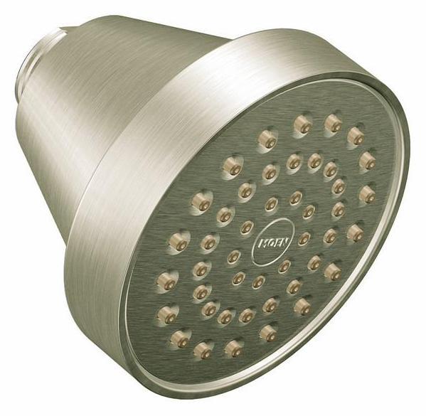 Moen 6399BN Brushed Nickel Shower Head - 1 Function High Pressure Showerhead for Bathroom & Spa Relaxation