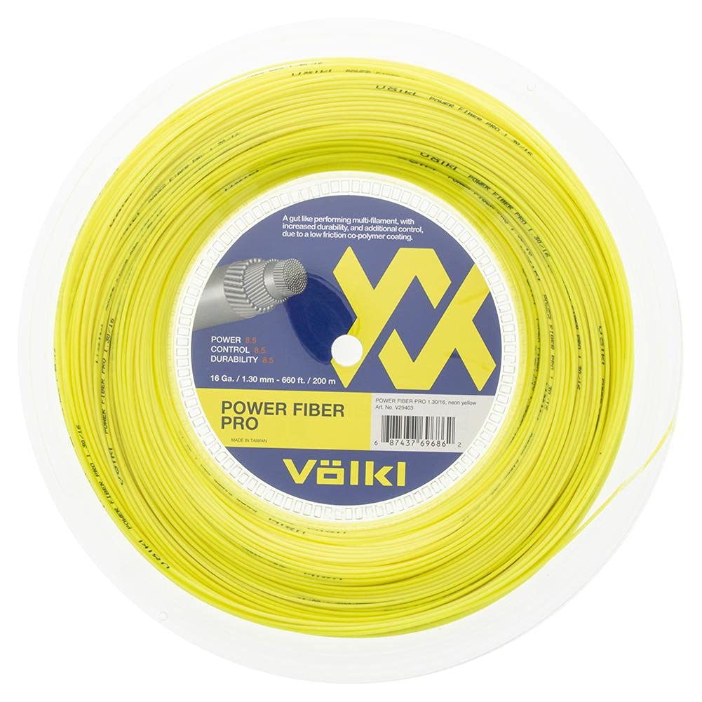 Volkl Power Fiber Pro Tennis Racquet String - Premium Multifilament for Durability, Feel & Control | Ideal for Competitive Play & Advanced Players