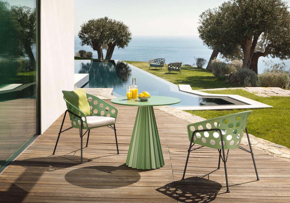 Bolle P M TS OUT Outdoor Chair by Midj - Lightweight Folding Camping Chair for Patio, Beach, Picnic, and Backyard Relaxation