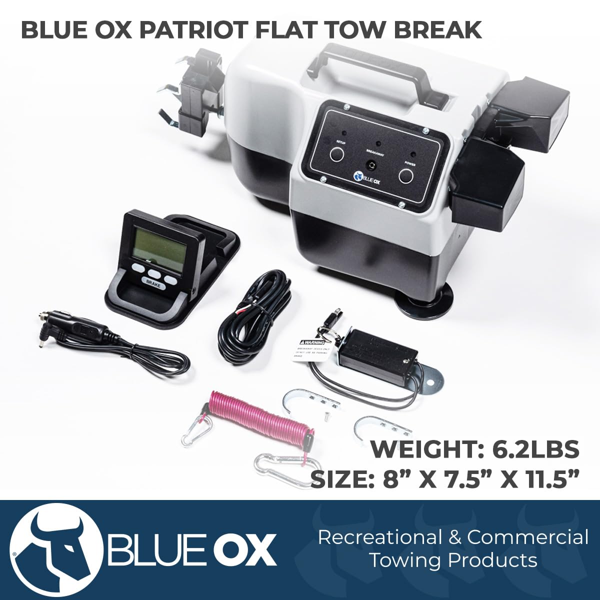 Blue Ox BRK2505 Patriot Breakaway Switch - Heavy Duty Trailer Brake Controller for Safe Towing | Perfect for RVs, Campers & Travel Trailers