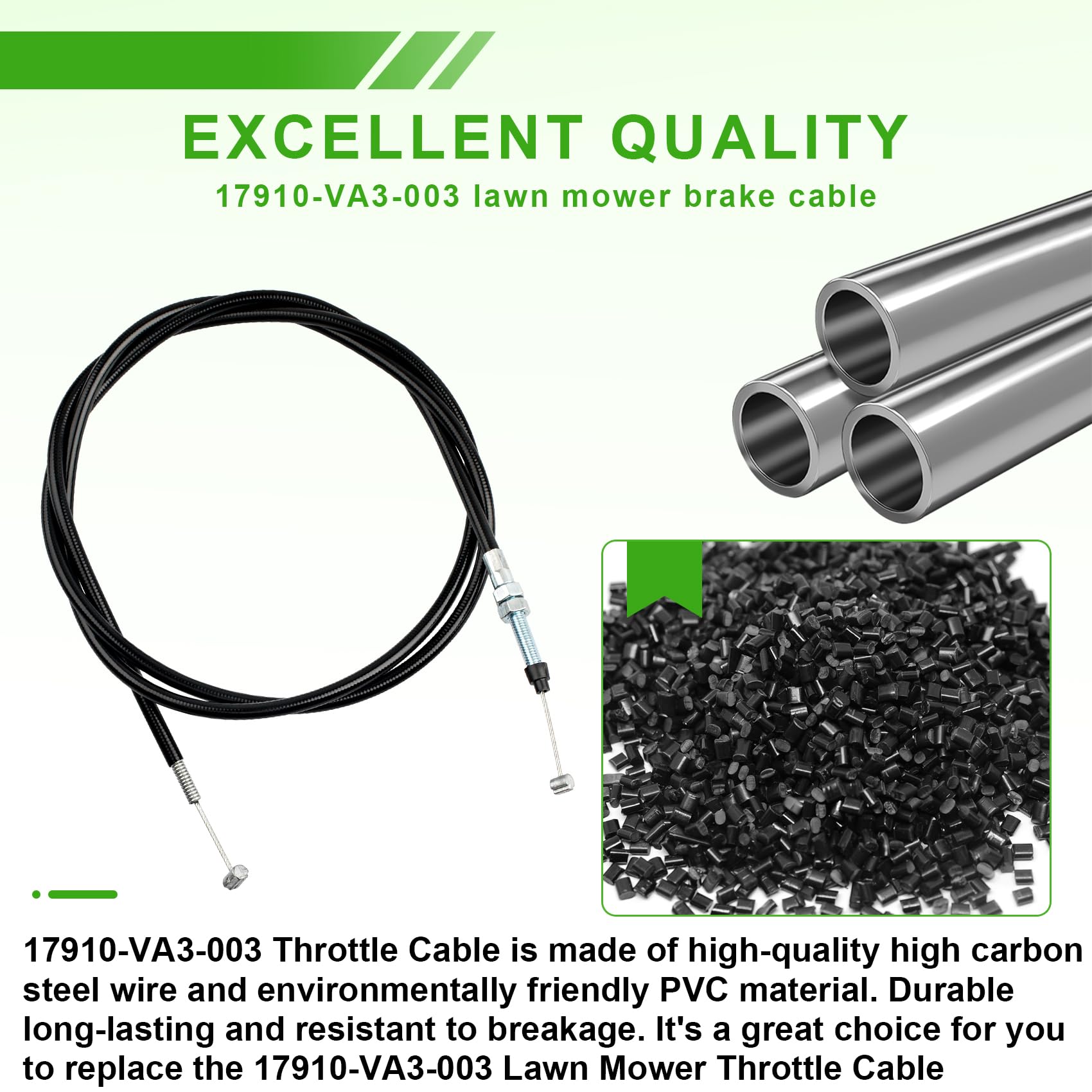 HRD535 HRD536 Lawn Mower Brake Cable - GH45843 Replacement for Outdoor Mowing