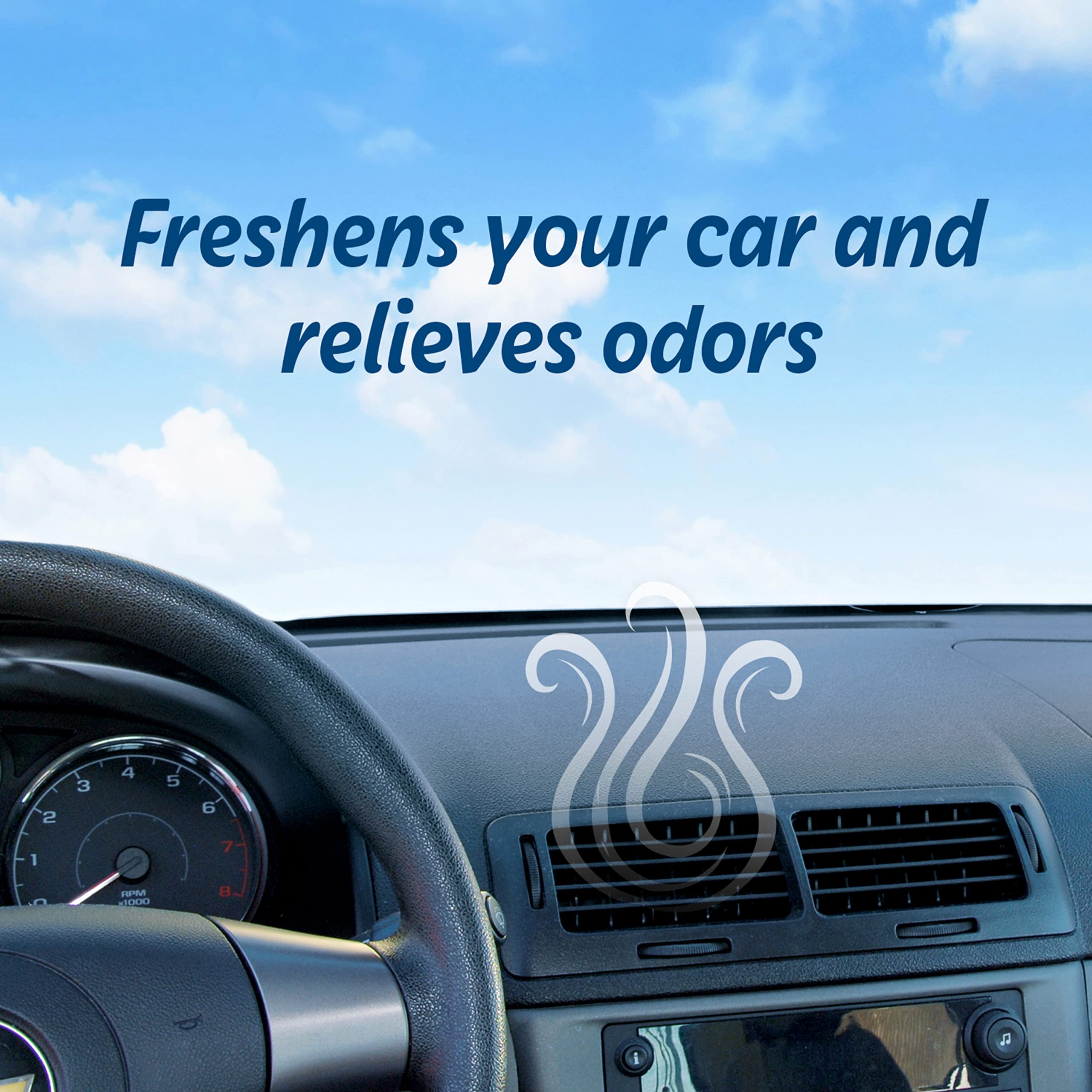 E300888902 Dual Scent Car Vent Sticks - Alpine Meadow & Summer Breeze (4 Pack) for Fresh Car Air
