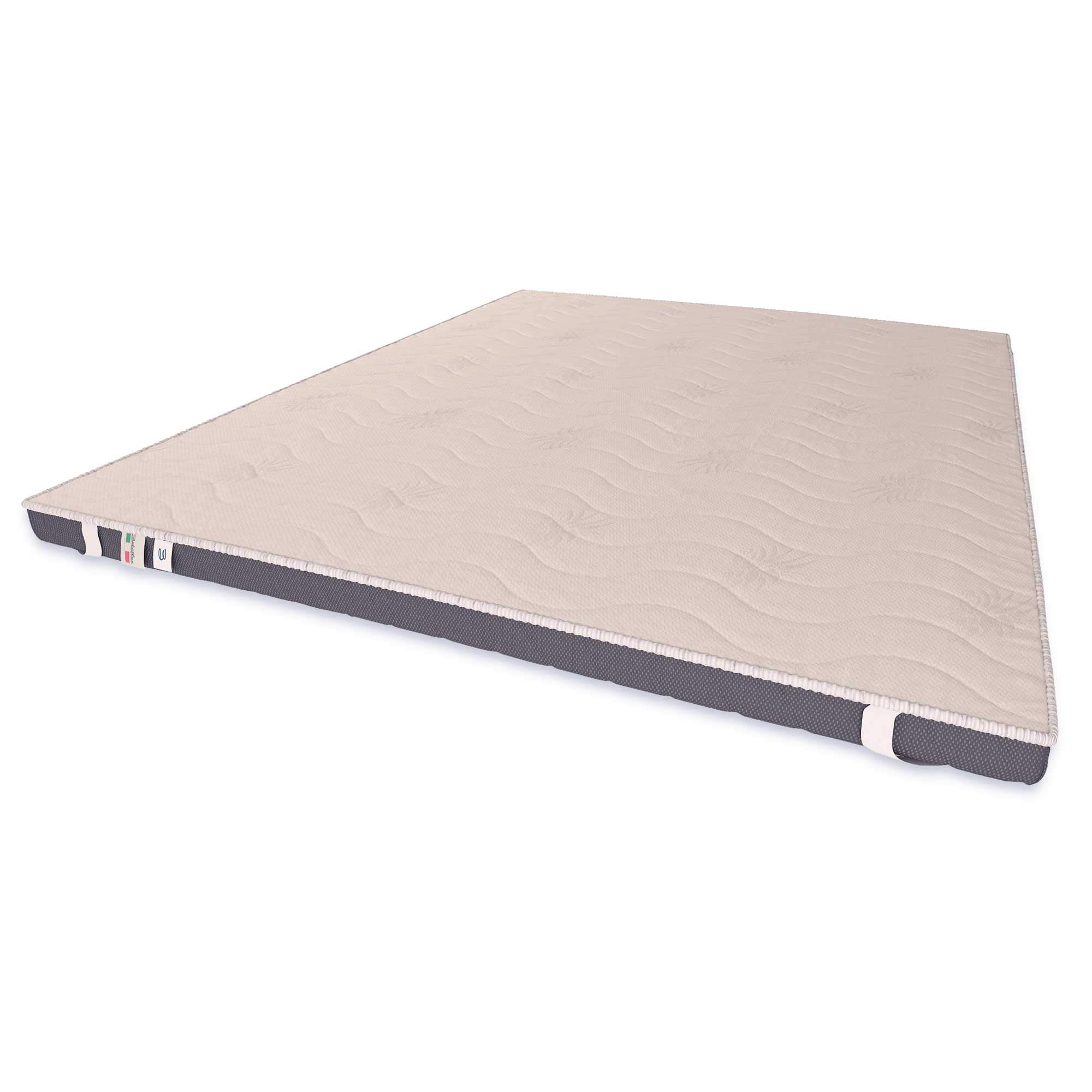 Baldiflex 8cm Thick 180x200cm Viscoelastic Memory Foam Mattress Topper - Hypoallergenic & Breathable Cover for Back Pain Relief - Perfect for Bedroom, Guest Room & Dormitory Comfort