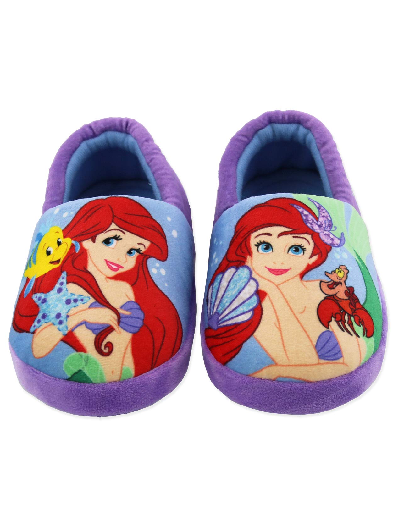 Disney Princess Girls Toddler Plush Aline Slippers - Soft & Comfortable Princess-Themed House Shoes for Kids - Perfect for Indoor Play, Birthday Gifts & Disney-Themed Parties