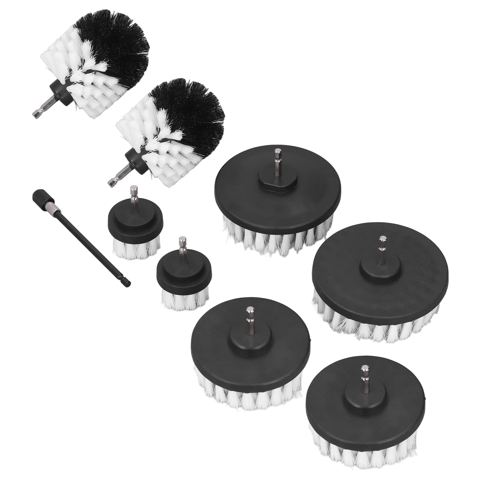 Universal Hex Shank Power Cleaning Kit - High Hardness PP Drill Brush Attachment Set for Deep Cleaning Tubs, Tiles & Grout - Perfect for Bathroom, Kitchen & Outdoor Cleaning