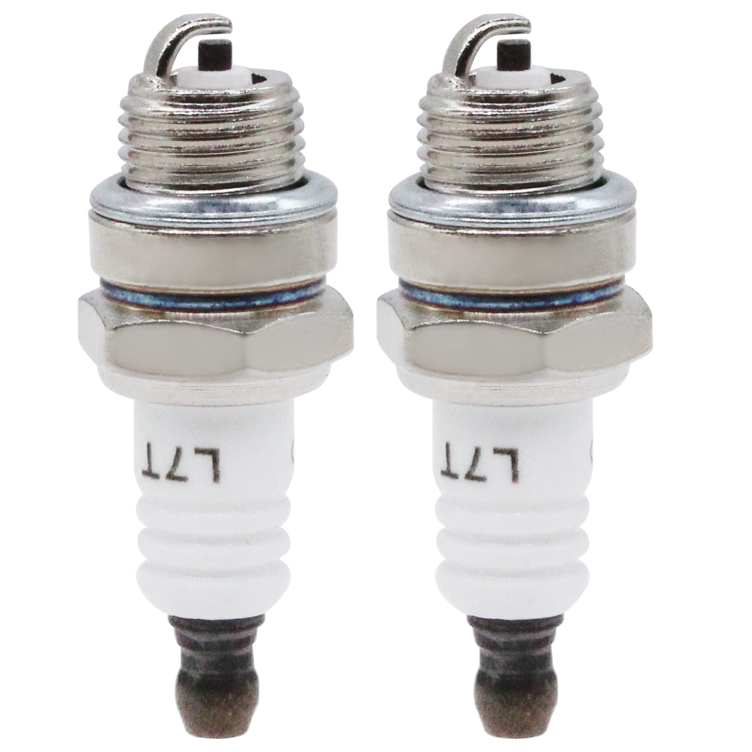 High Performance Spark Plug L7T for 2-Stroke 33cc-49cc Engines - Compatible with ATV, Mini Pocket Bike, Quad Scooter, Chainsaw, Trimmer & Lawn Mower - Fits Echo, Wacker, Kawasaki (2 Pack) - Ideal for Off-Road Vehicles & Power Tools Maintenance