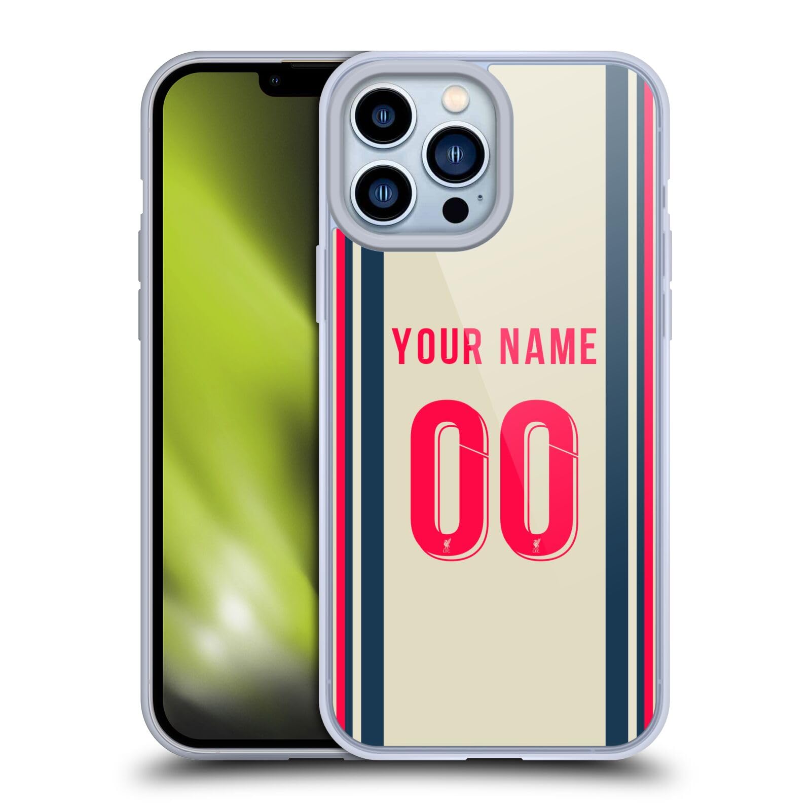 Official Liverpool FC 2021/22 Away Kit iPhone 13 Pro Max Case - Custom Personalized Soft Gel Phone Cover for Soccer Fans | Perfect for Match Days, Travel & Everyday Protection