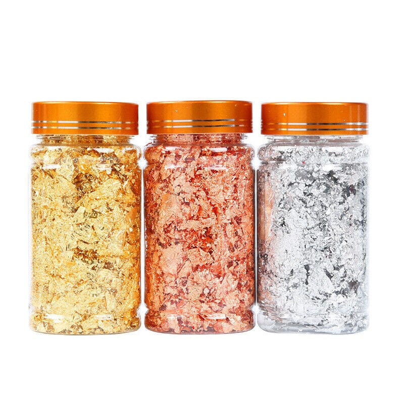 Premium Leaf Foil Nail Art Kit - Large 30g Jar with Metallic Foil Sheets for Stunning Nail Designs | Perfect for DIY Manicures, Salon Professionals & Special Occasions