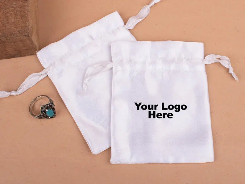100 Premium White Satin Gift Pouches - Luminous & Elegant for Jewelry, Wedding Favors, Party Gifts & Special Occasions