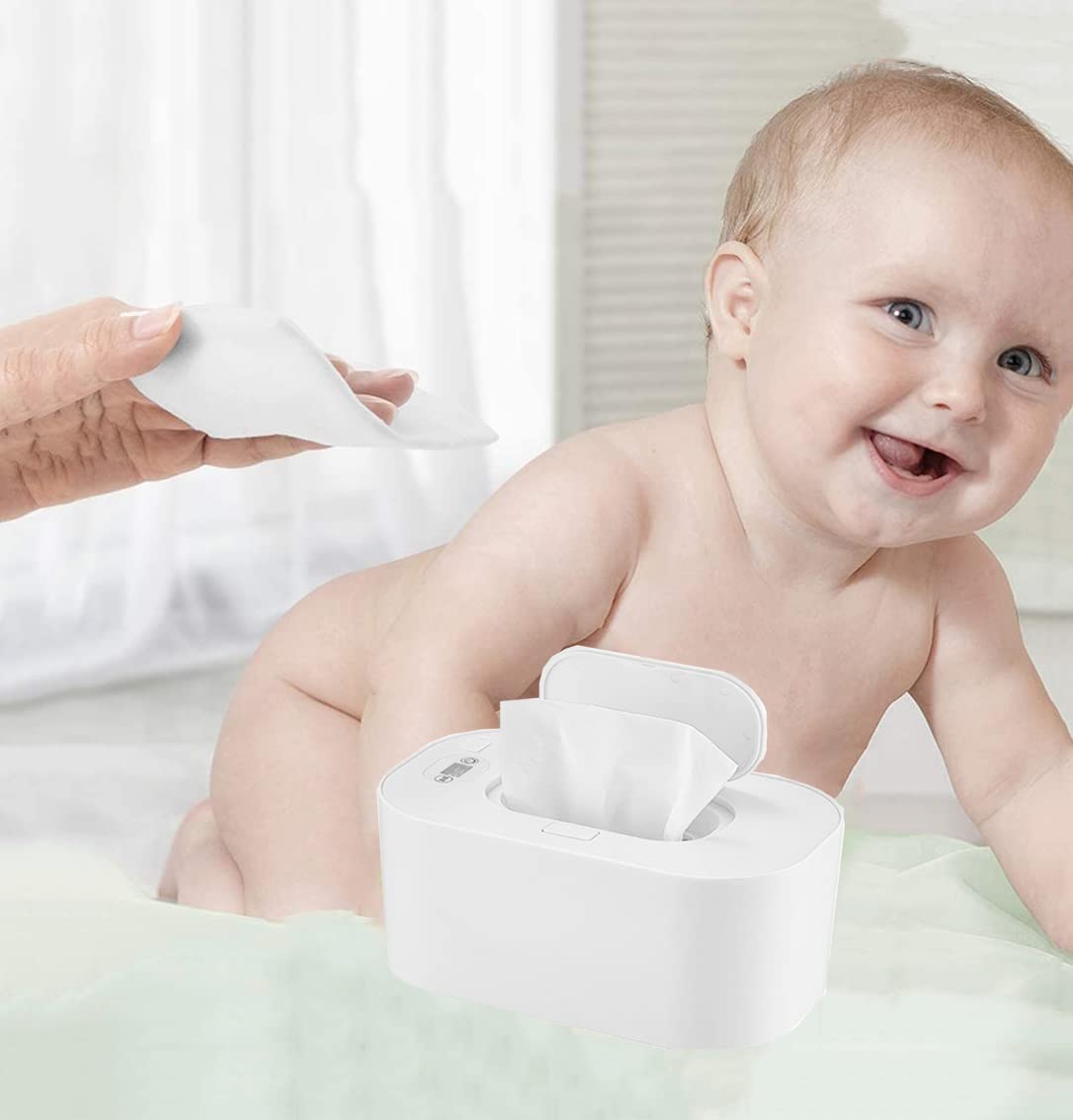 Baby Wet Wipe Warmer & Dispenser Box - Large Capacity Diaper Holder for Newborns & Toddlers - Perfect for Nursery, Changing Table & On-the-Go Diaper Bags