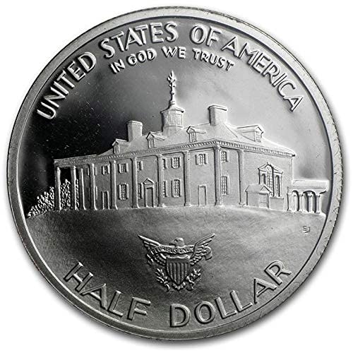 1982 S George Washington Silver Commemorative Half Dollar Proof Coin - US Mint Certified, Collectible Silver Coin for Gifts, Investments & Historical Collections