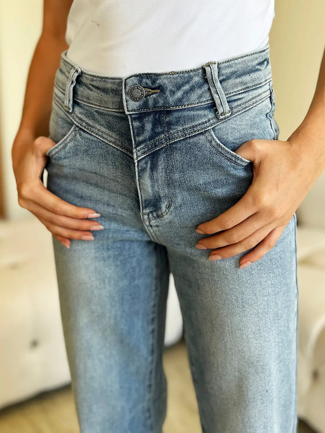 Judy Blue High Waist Wide Leg Jeans for Women - Comfortable Stretch Denim Pants with Flattering Fit | Perfect for Casual Wear, Office Outfits & Weekend Style