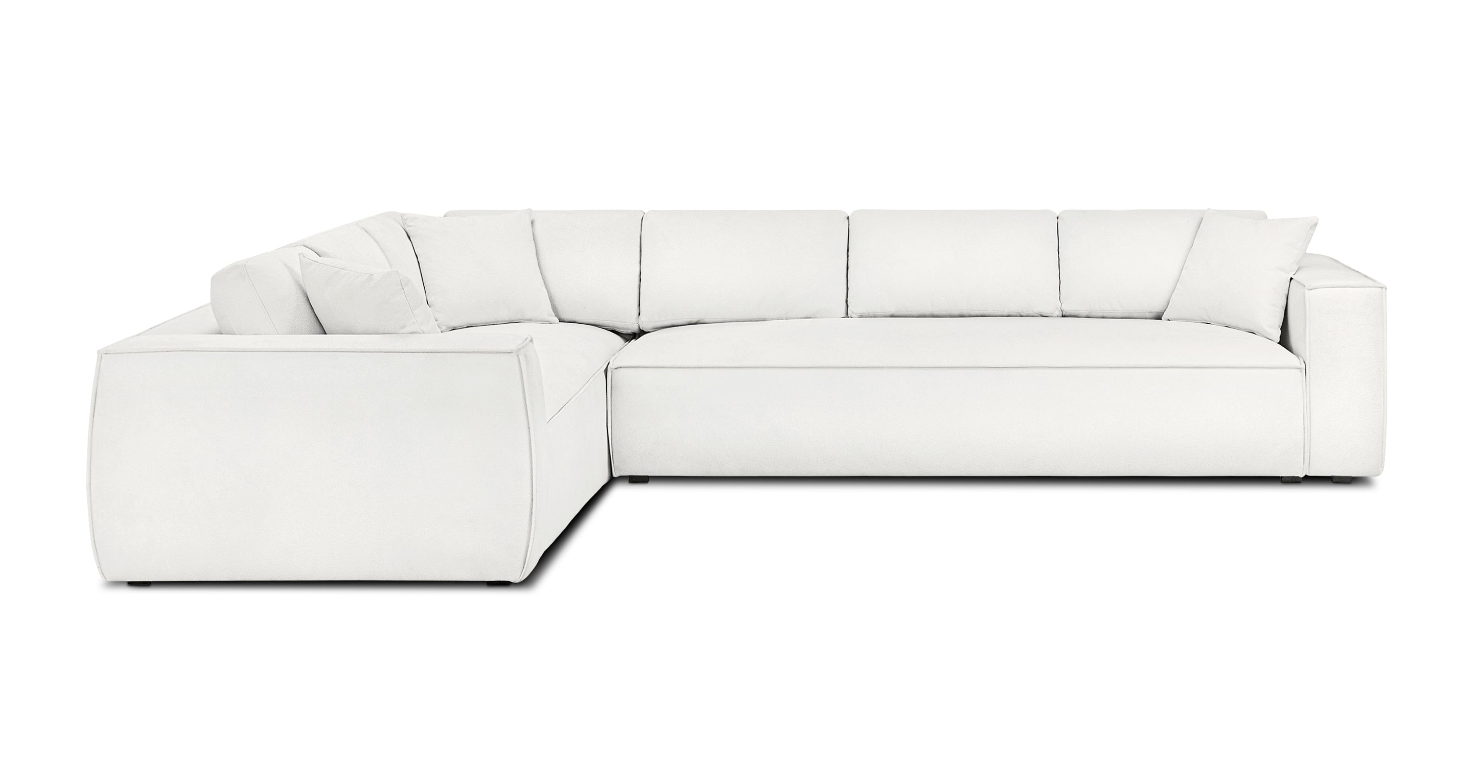 Positano Corner Sectional Sofa - Modern L-Shaped Couch for Living Room, Lounge & Family Room - Comfortable Fabric Upholstery with Reversible Chaise