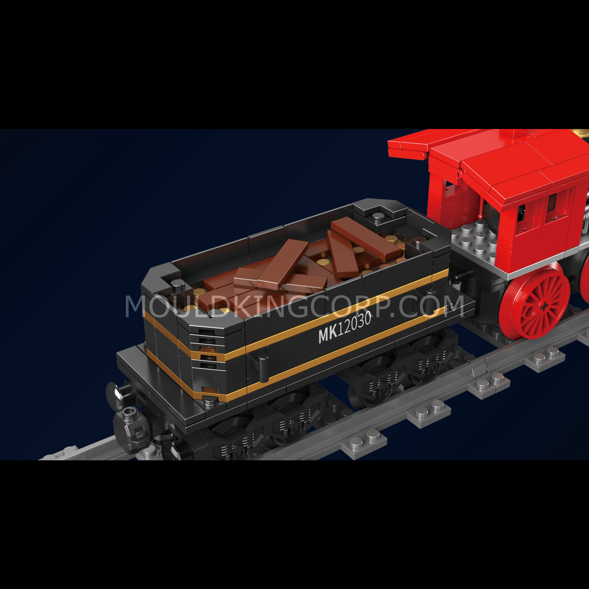 Mould King 12030 The General Locomotive Building Set - 977 PCS Train Model Kit for Adults & Kids | Perfect for STEM Education, Collectors & Train Enthusiasts | Home Decor, Gift Idea & Creative Play