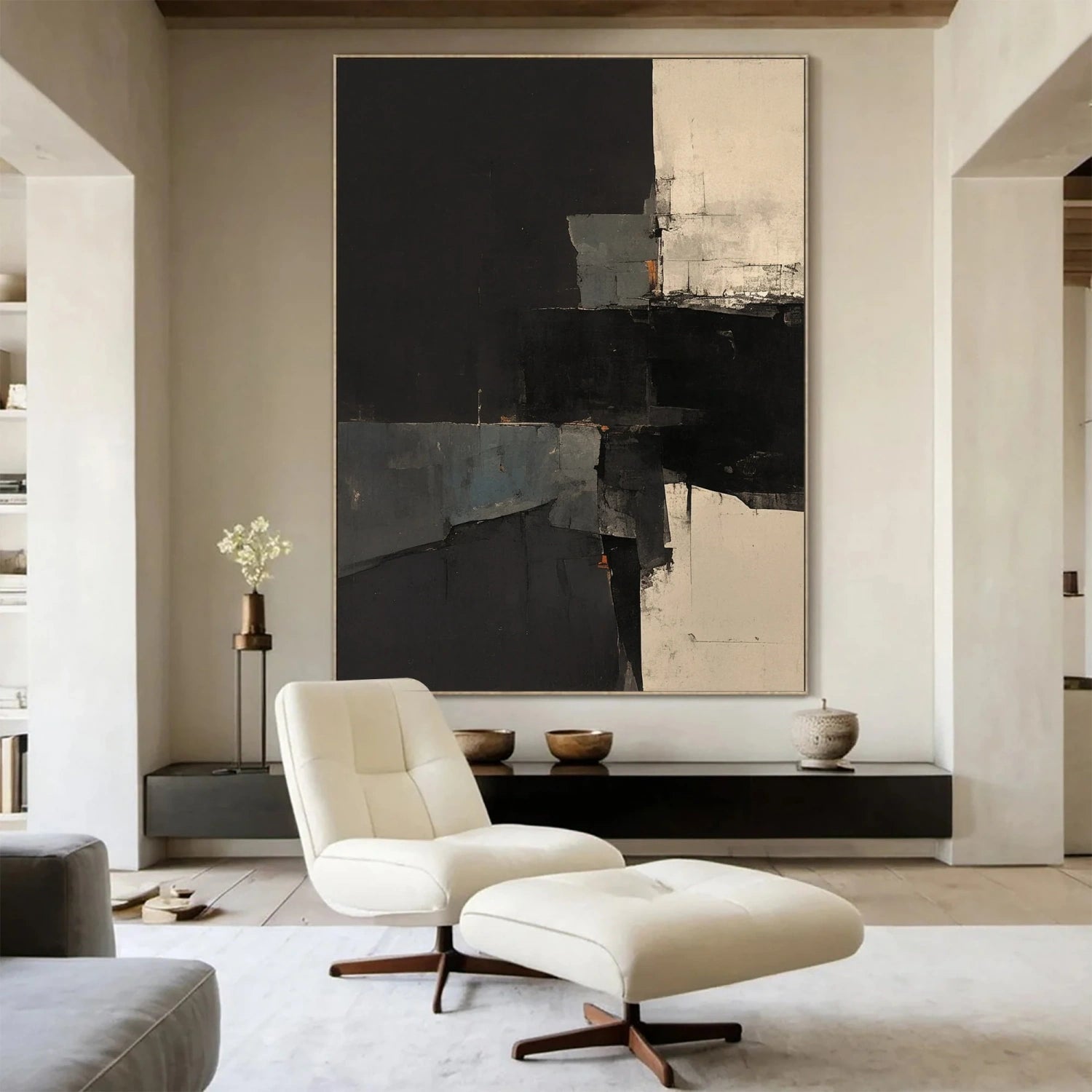 Abstract Tranquility Art Painting #WS251 - Modern Wall Decor for Living Room, Bedroom & Office - Serene Contemporary Canvas Artwork for Home & Workspace